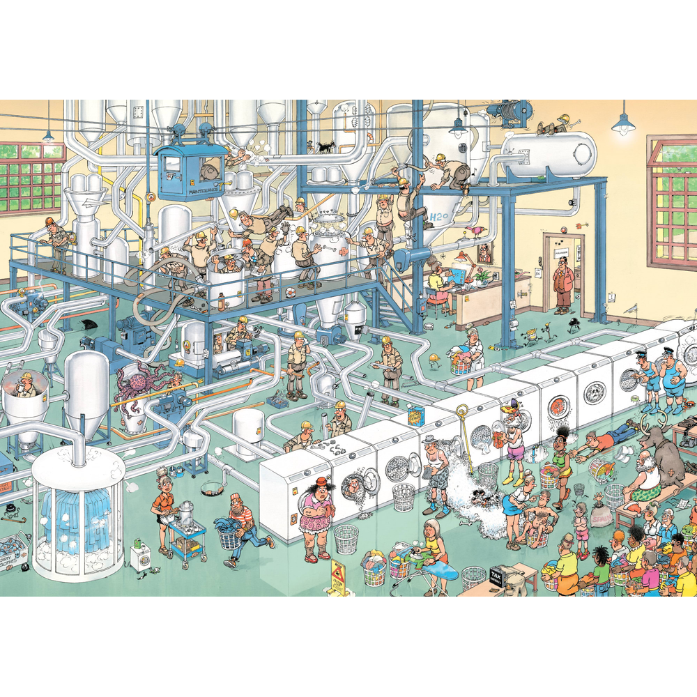 Suds Everywhere Jan van Haasteren jigsaw puzzle artwork