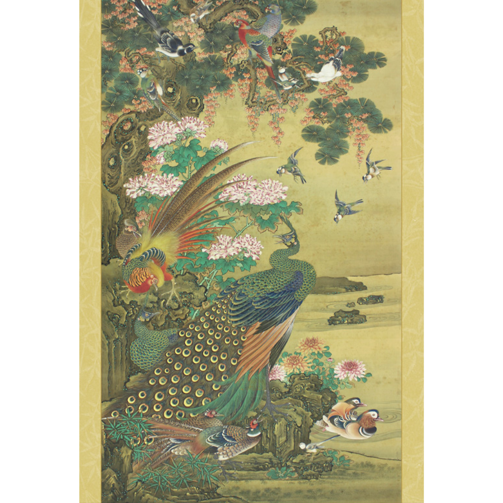 Birds & Flowers: Japanese Hanging Scroll