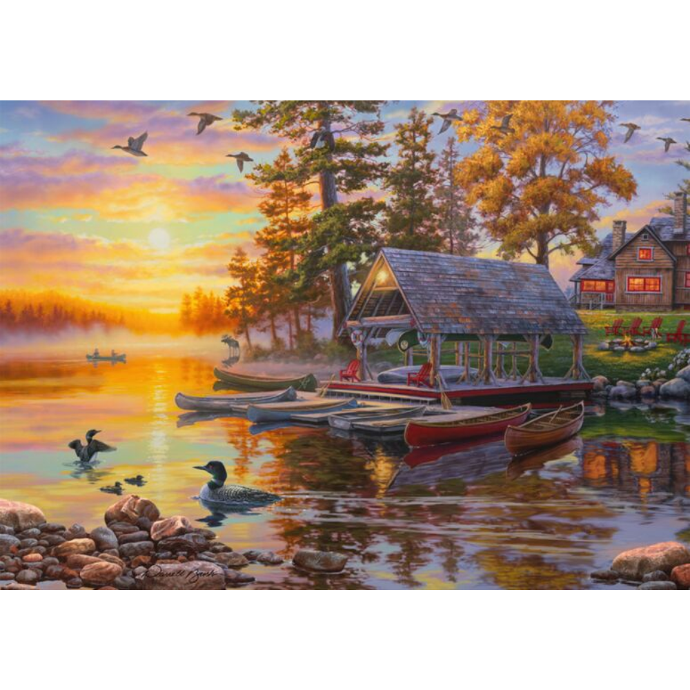 Darrell Bush: Boathouse with Canoes