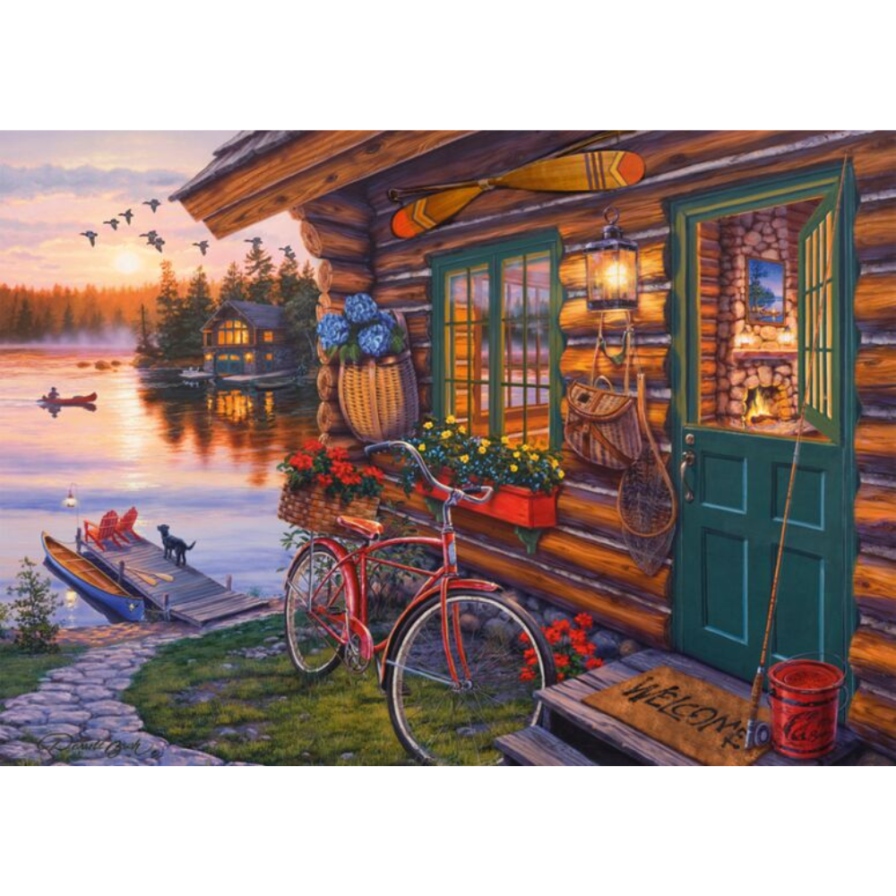 Darrell Bush: Lakeside Cabin with Bike