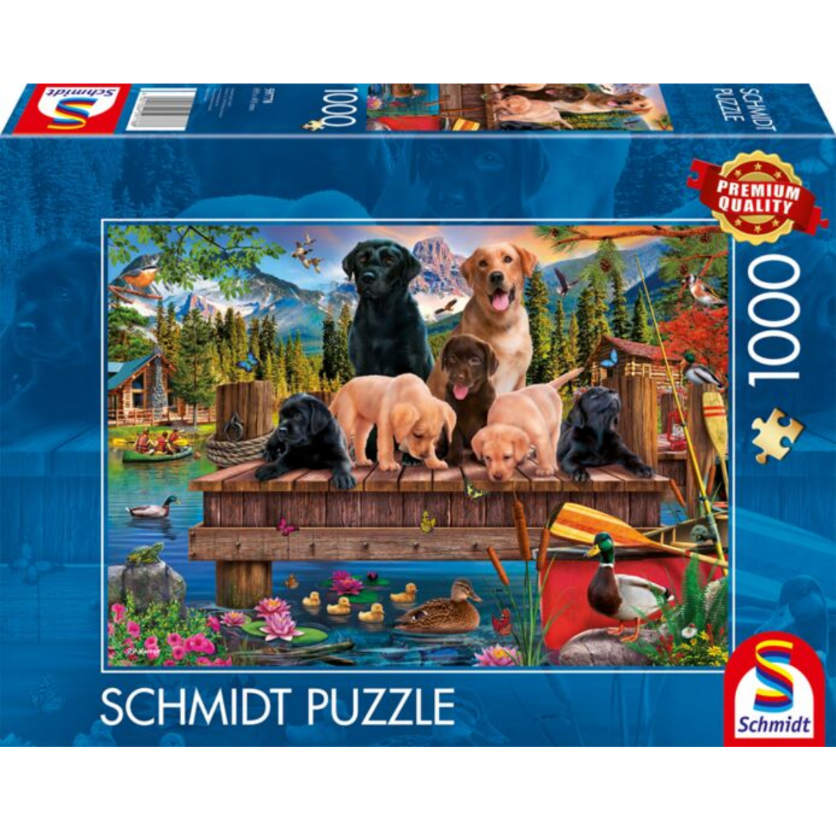 Dog Family by the Lake
