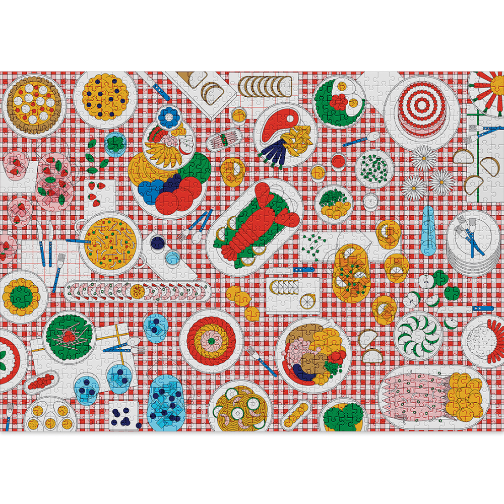 Adult puzzle titled Feast by Cloudberries featuring a colorful, detailed food-themed illustration for engaging jigsaw fun.