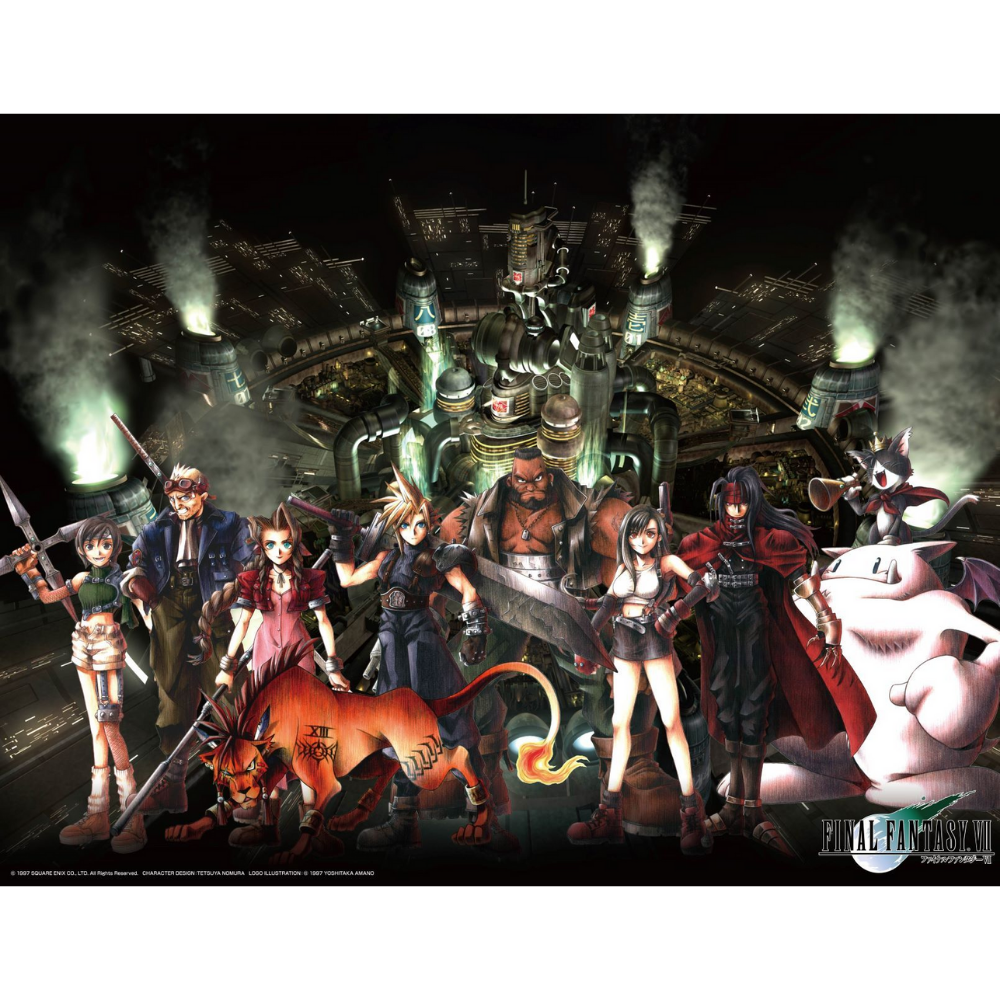 Square Enix Final Fantasy VII adult puzzle featuring artwork from the iconic Final Fantasy game series.