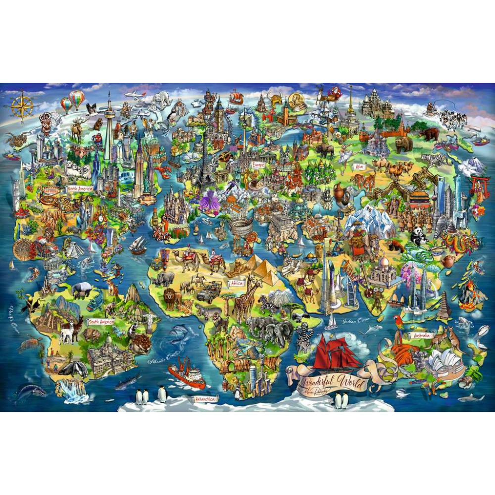 Illustrated World Map