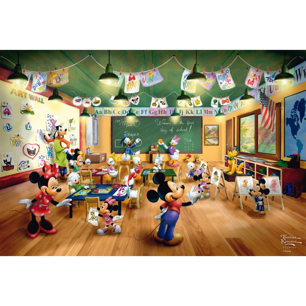 Thomas Kinkade: Disney Mickey & Minnie Schoolhouse