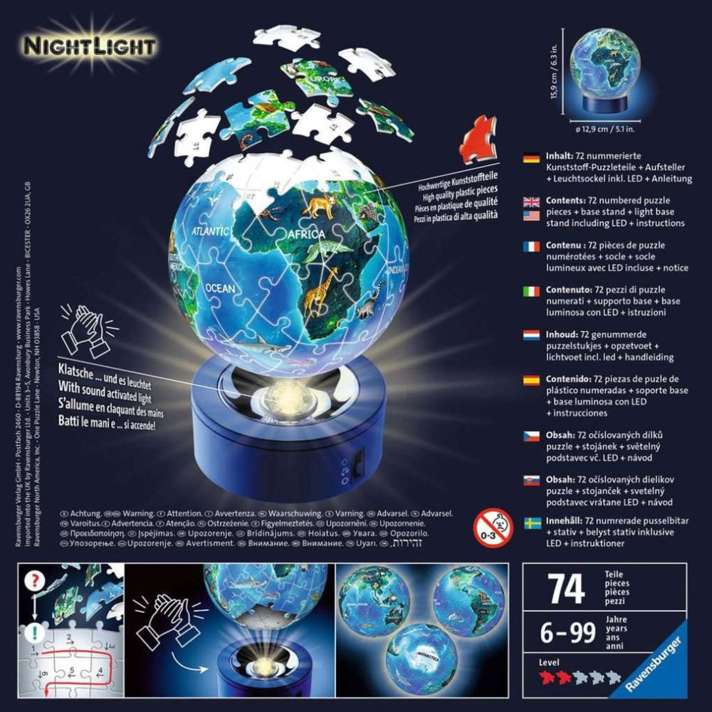 Nightlight Puzzle: Earth at Night