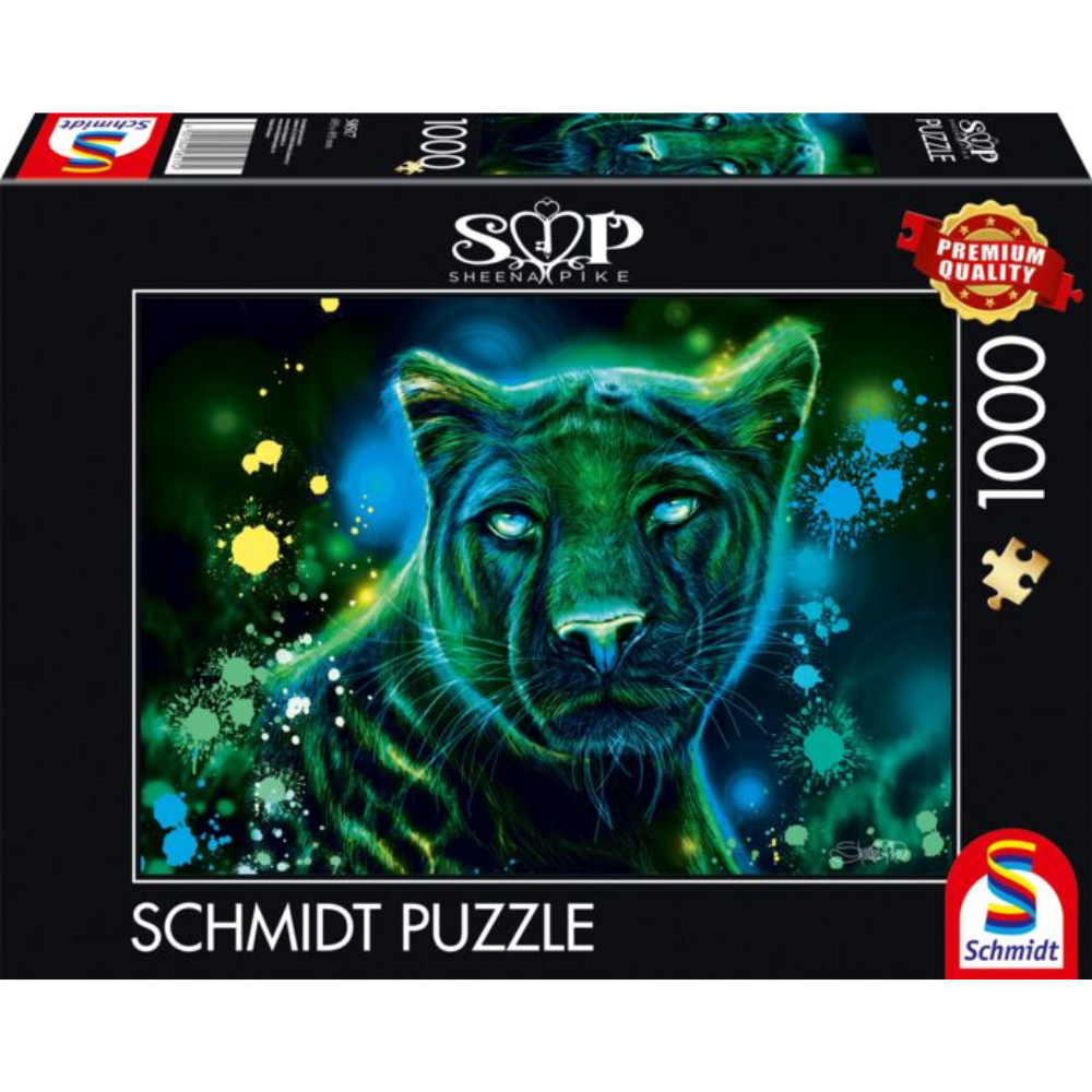 Neon Blue Green Panther