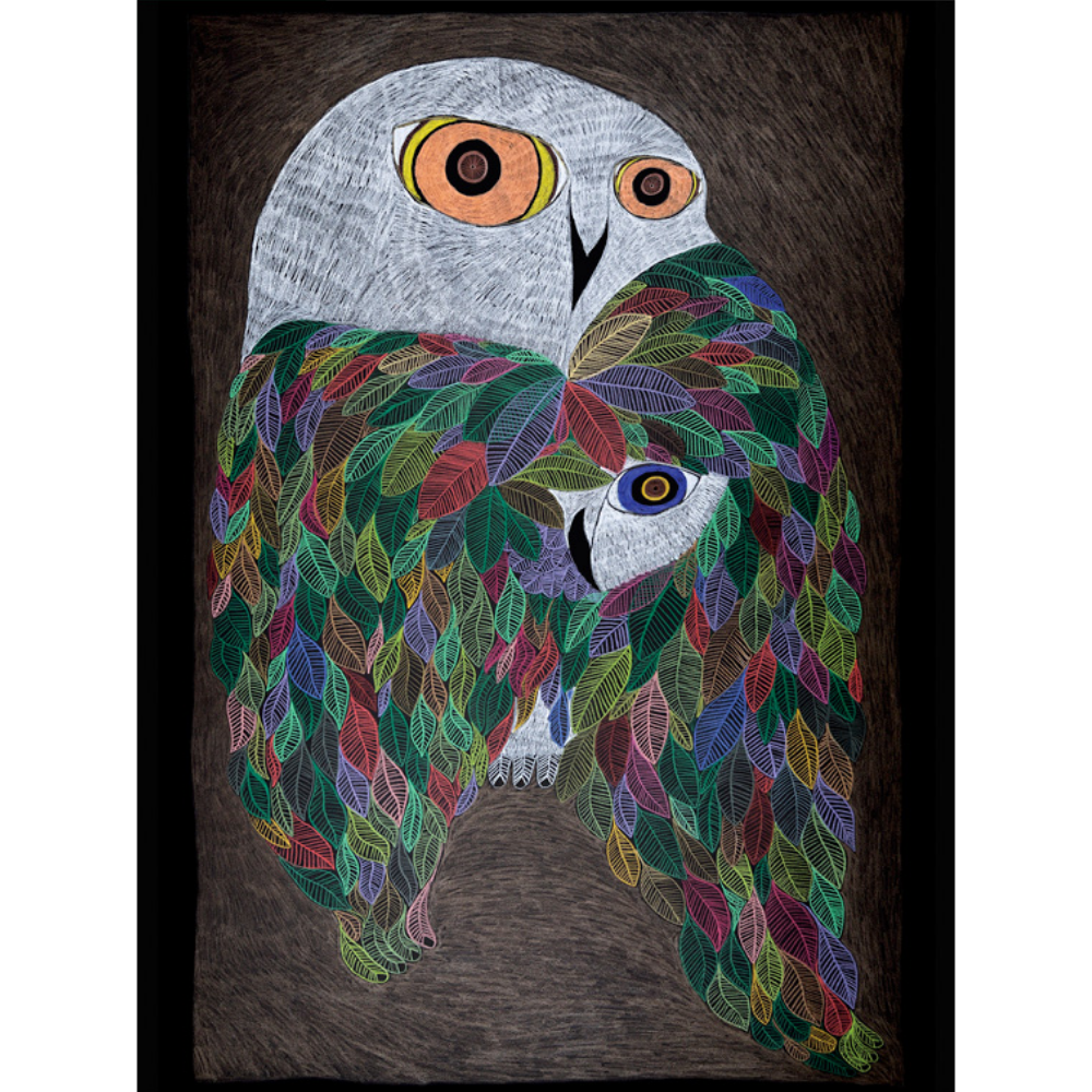 Ningeokuluk Teevee: Colourful Wild Owl - Thirsty Meeples