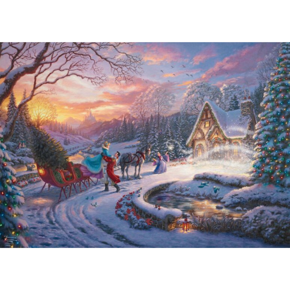 Thomas Kinkade: Disney Cinderella Brining Home the Tree