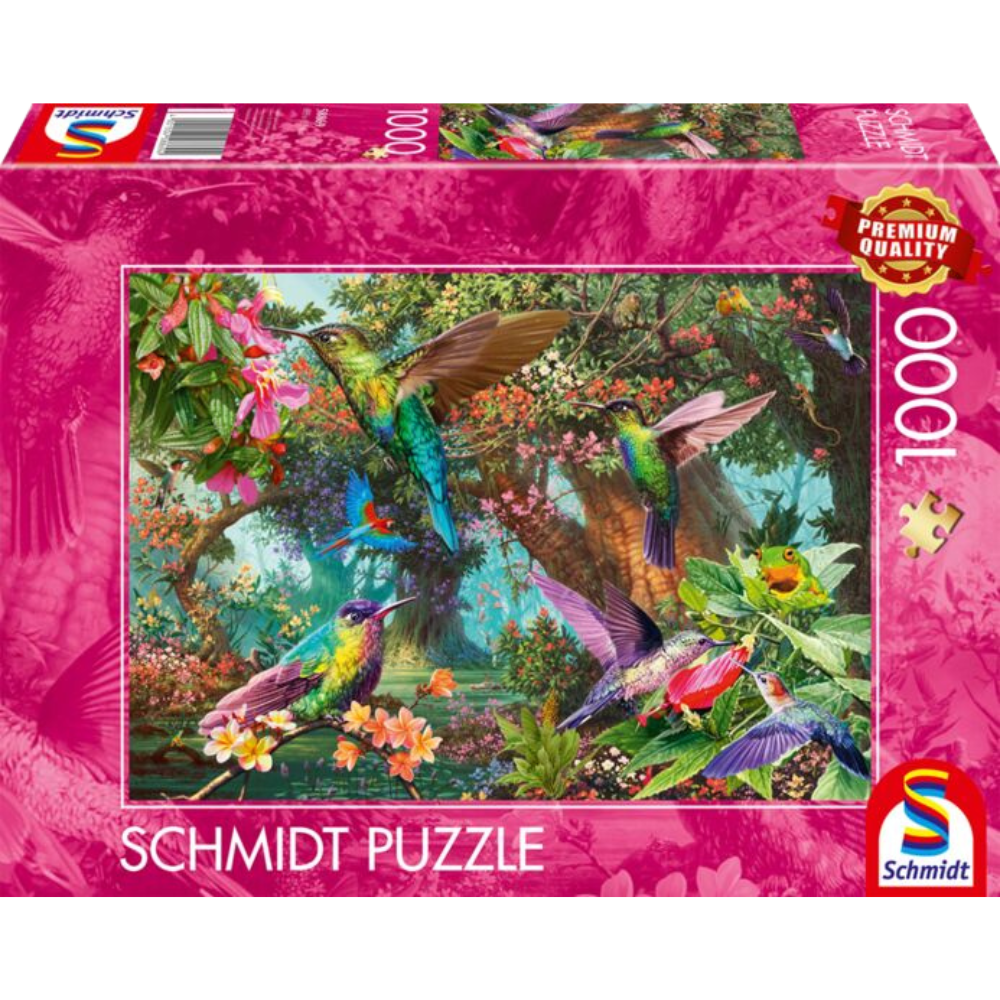 Hummingbirds in a Burst of Colour