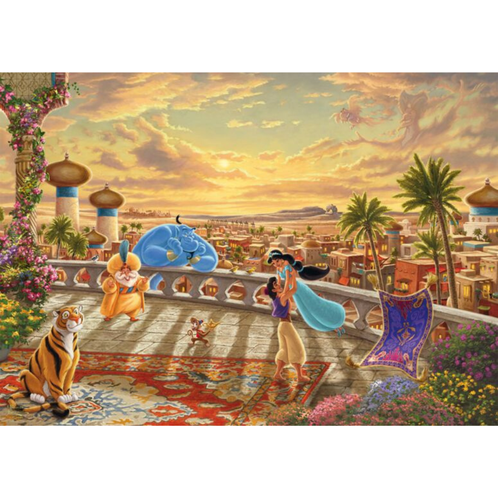 Thomas Kinkade: Disney Jasmine Dancing in the Desert Sunset