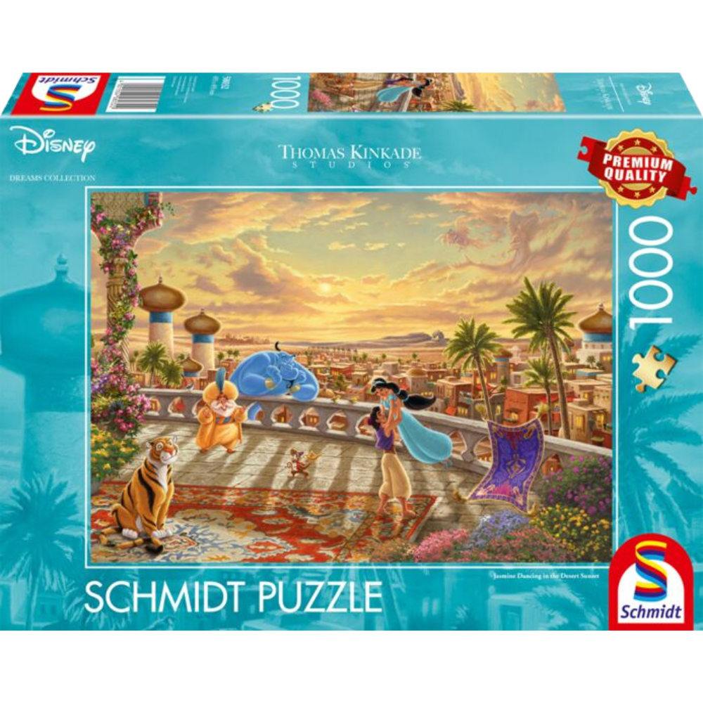 Thomas Kinkade: Disney Jasmine Dancing in the Desert Sunset