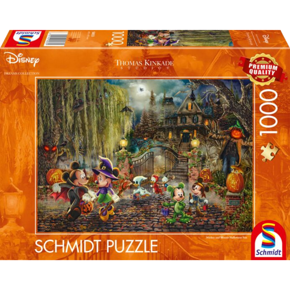 Thomas Kinkade: Disney Mickey & Minnie Halloween Fun