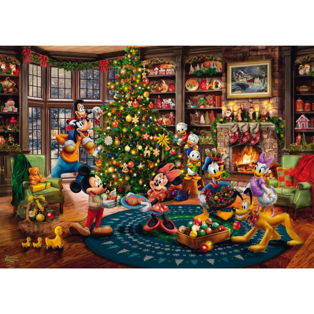 Thomas Kinkade: Mickey and Minnie - Trimming the Tree