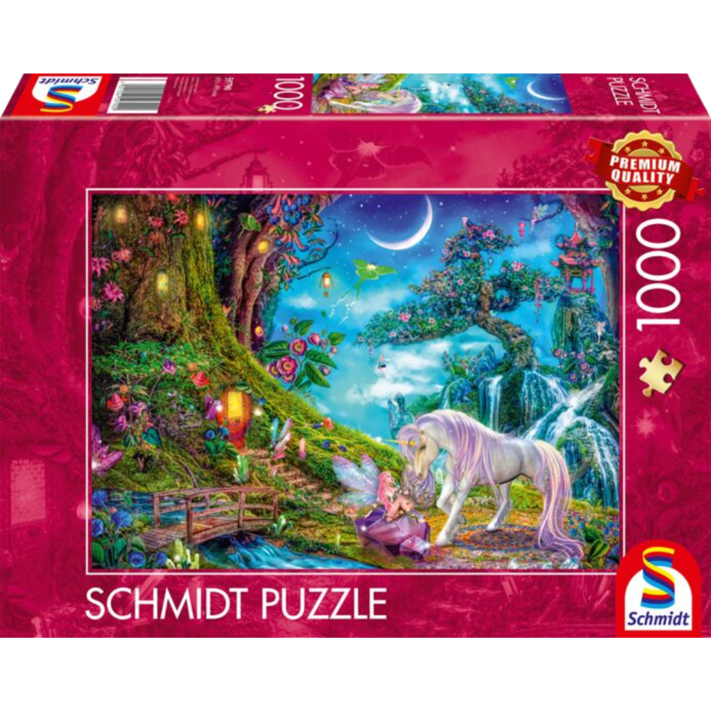 Unicorn and Elf Among the Trees