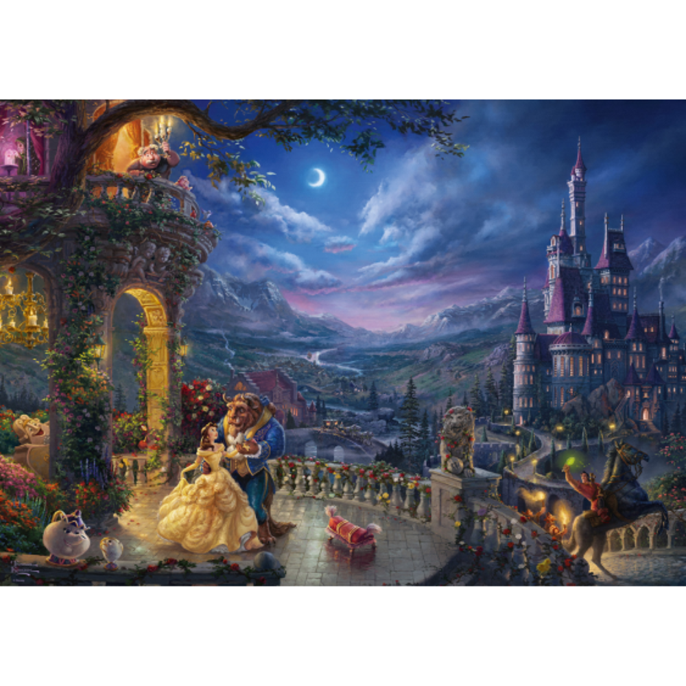 Thomas Kinkade: Beauty and the Beast Dancing in the Moonlight