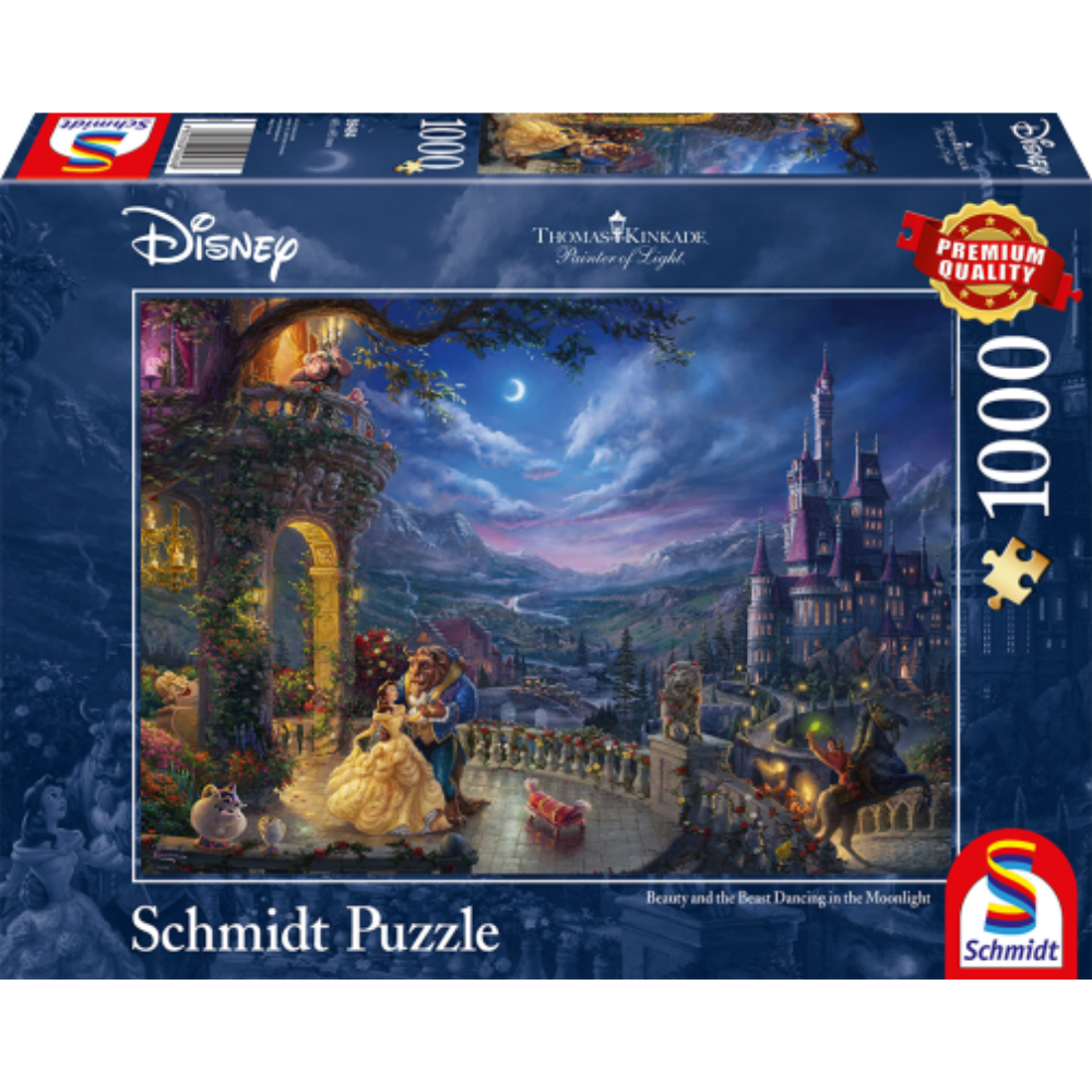 Thomas Kinkade: Beauty and the Beast Dancing in the Moonlight