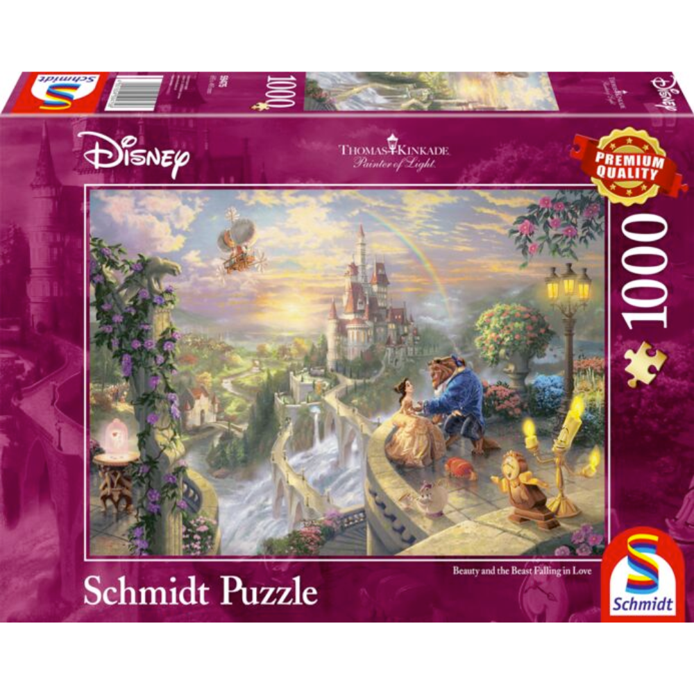 Thomas Kinkade: Beauty and the Beast Falling in Love