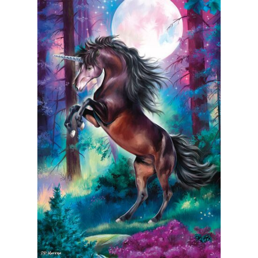 Unicorn in Full Moon