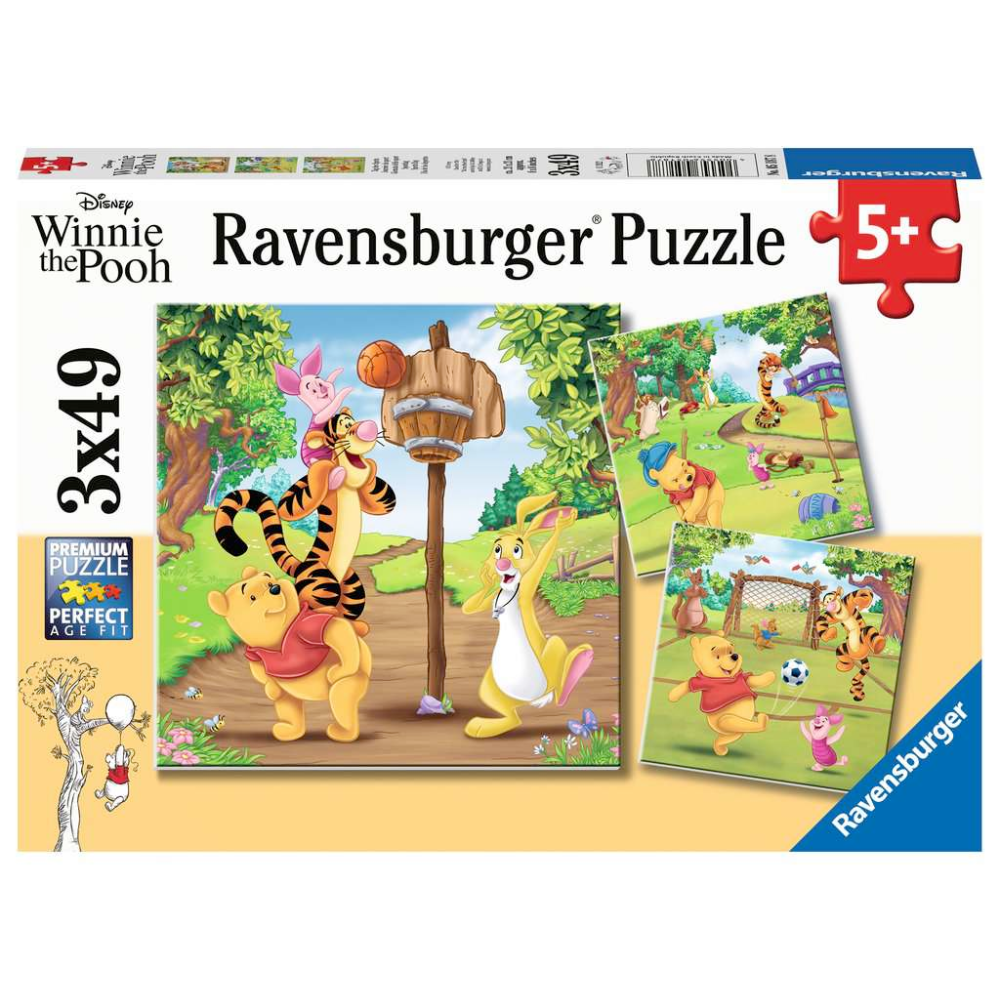 Ravensburger Winnie the Pooh children's puzzle with 49 pieces featuring a colorful illustration of Winnie the Pooh.