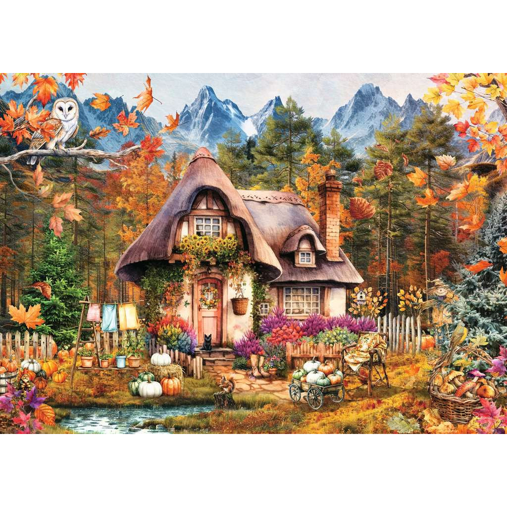 Pumpkin Cottage jigsaw puzzle artwork