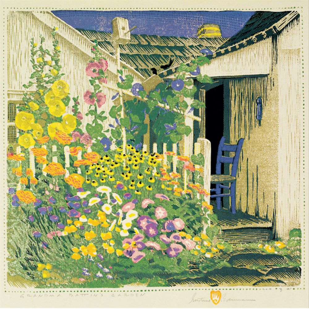 Gustave Baumann: Grandma Battin's Garden