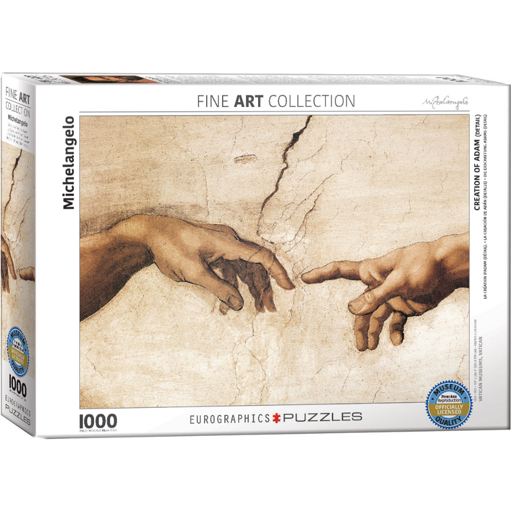 Michelangelo: Creation of Adam (Detail) (1000 Pieces)