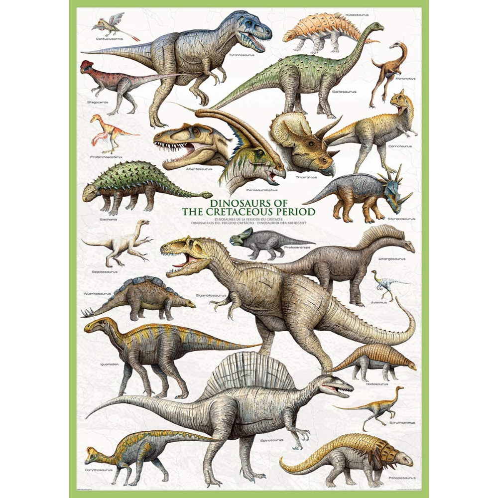 Dinosaurs of the Cretaceous Period (1000 Pieces)
