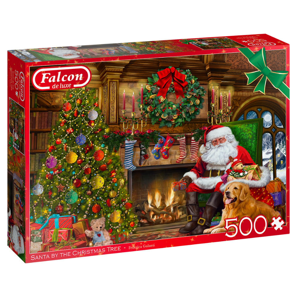 Santa by the Christmas Tree