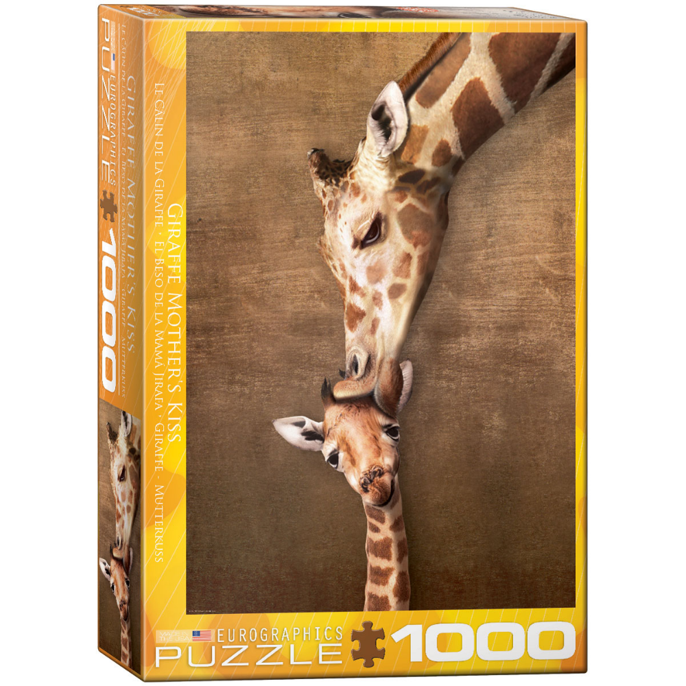 Giraffe Mother's Kiss (1000 Pieces)