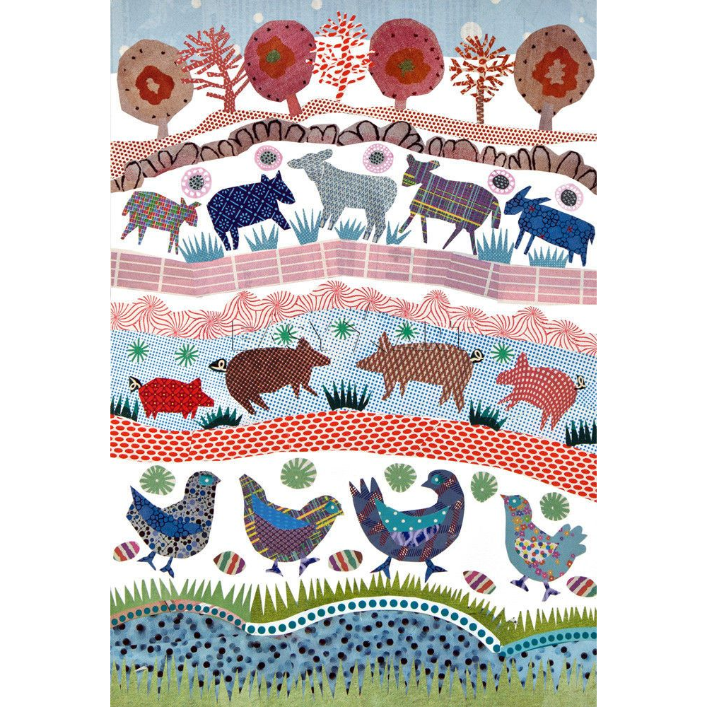 Jane Robbins: Farm Animals Floor Puzzle