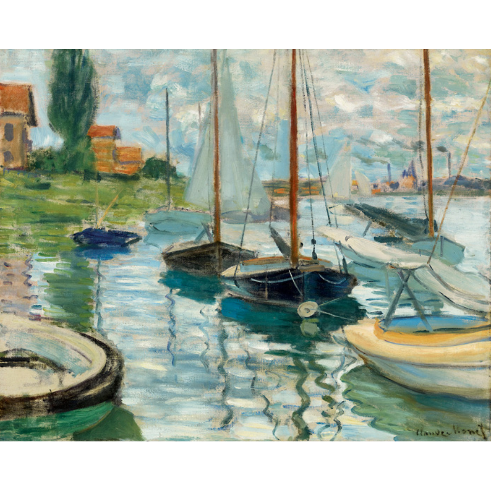 Claude Monet: Sailboats on the Seine