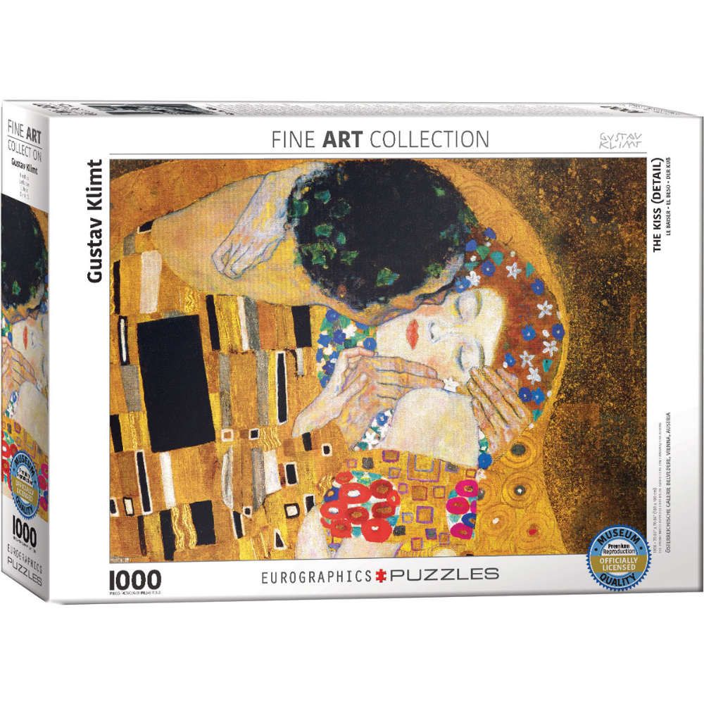 Gustav Klimt: The Kiss (Detail) (1000 Pieces)
