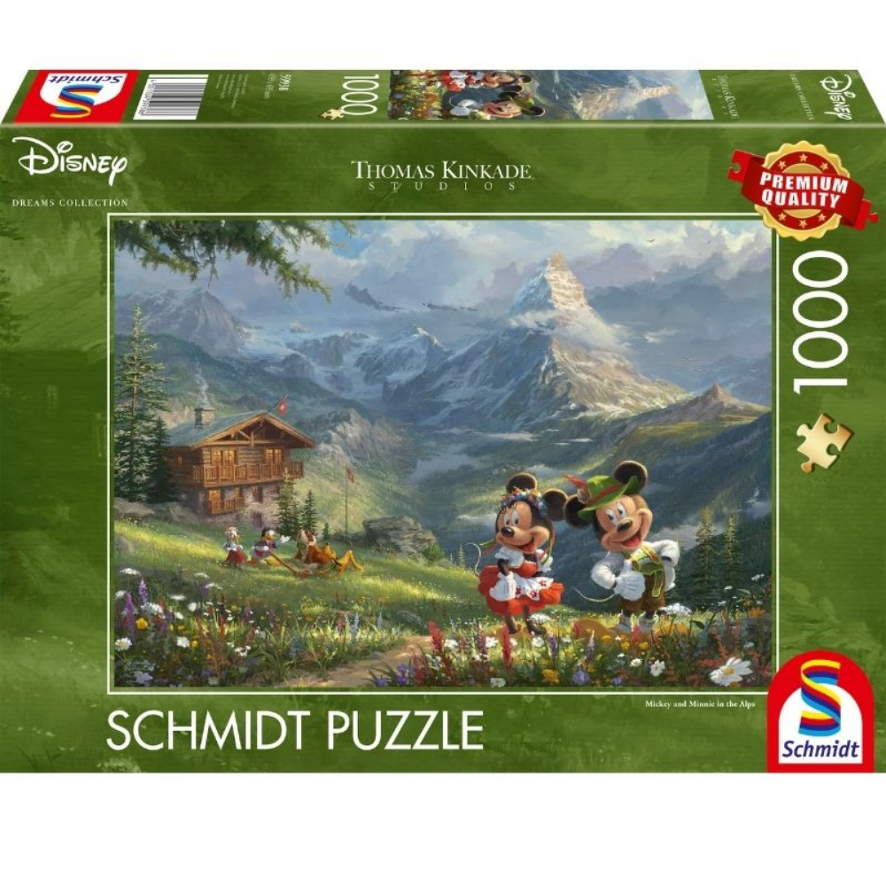 Thomas Kinkade: Mickey and Minnie in the Alps