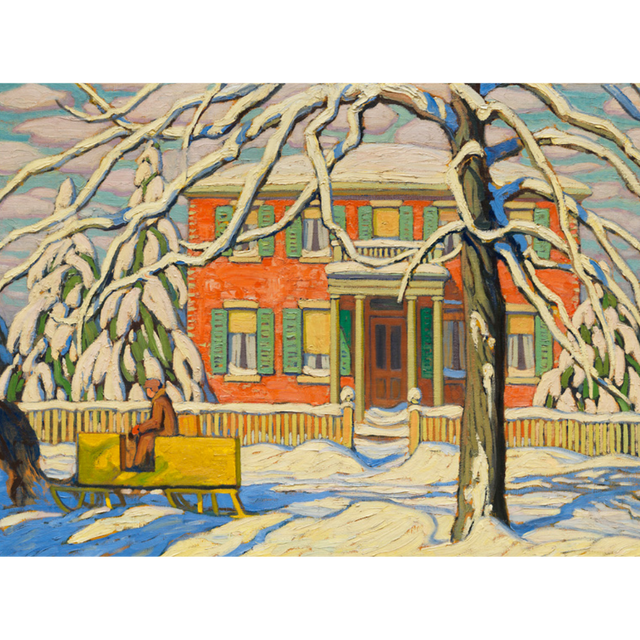 Lawren S. Harris: Red House and Yellow Sleigh
