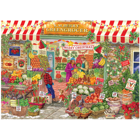 Festive Greengrocers jigsaw puzzle artwork