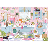 Tails in the Tub jigsaw puzzle artwork