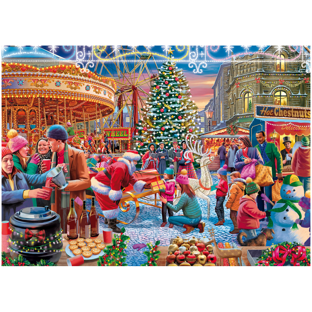 Christmas Comes to Town advent calendar jigsaw puzzle artwork