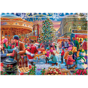 Christmas Comes to Town advent calendar jigsaw puzzle artwork
