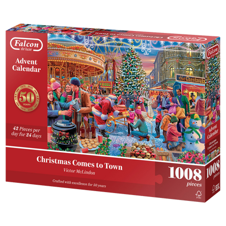 Falcon Advent Calendar Christmas Comes to Town box side view