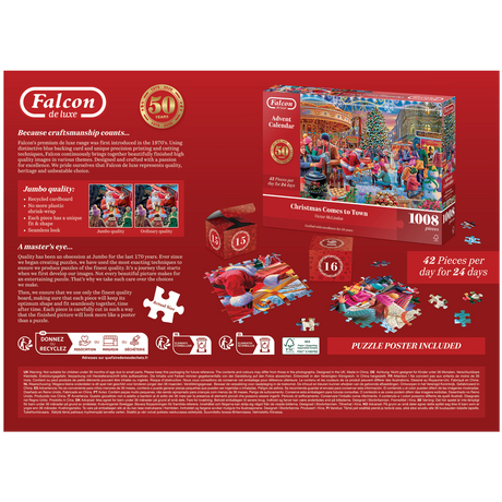 Falcon Advent Calendar Christmas Comes to Town box back