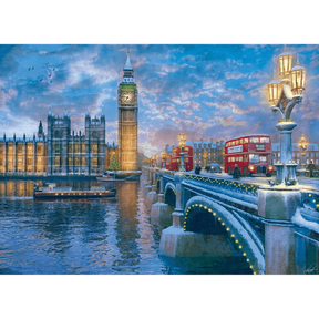 Dominic Davison Christmas Eve In London 1000 piece jigsaw puzzle artwork