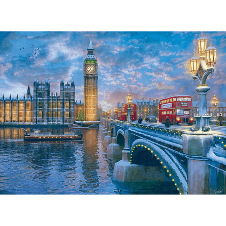 Dominic Davison Christmas Eve In London 1000 piece jigsaw puzzle artwork