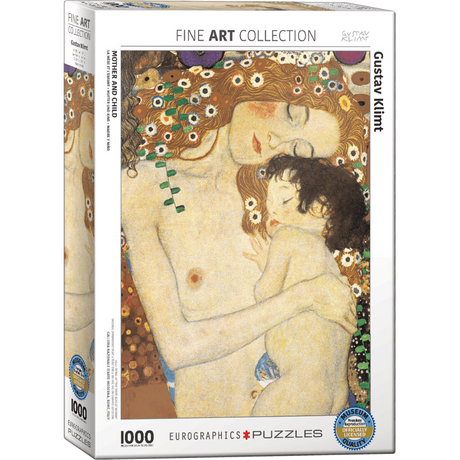 Gustav Klimt Mother and Child Detail 1000 piece jigsaw puzzle box