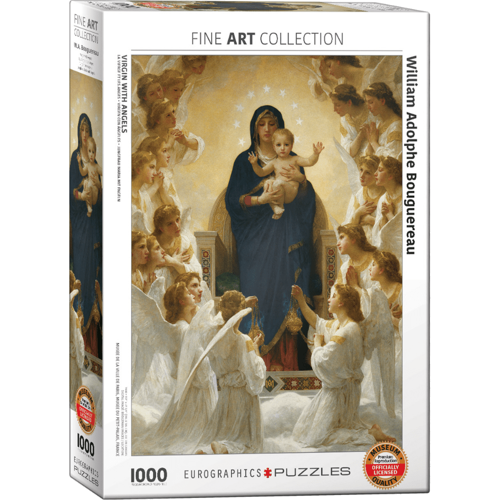 Virgin with Angels 1000 piece jigsaw puzzle box