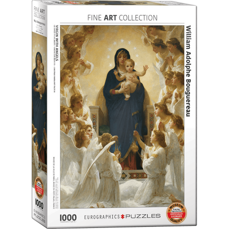 Virgin with Angels 1000 piece jigsaw puzzle box