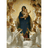 Virgin with Angels 1000 piece jigsaw puzzle artwork