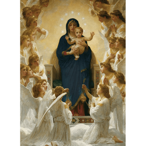 Virgin with Angels 1000 piece jigsaw puzzle artwork