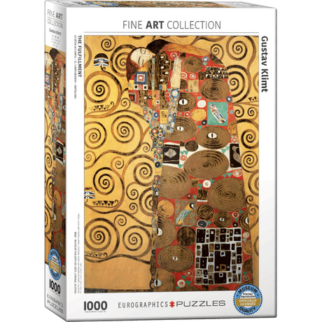 Gustav Klimt The Fulfillment Detail 1000 piece jigsaw puzzle box