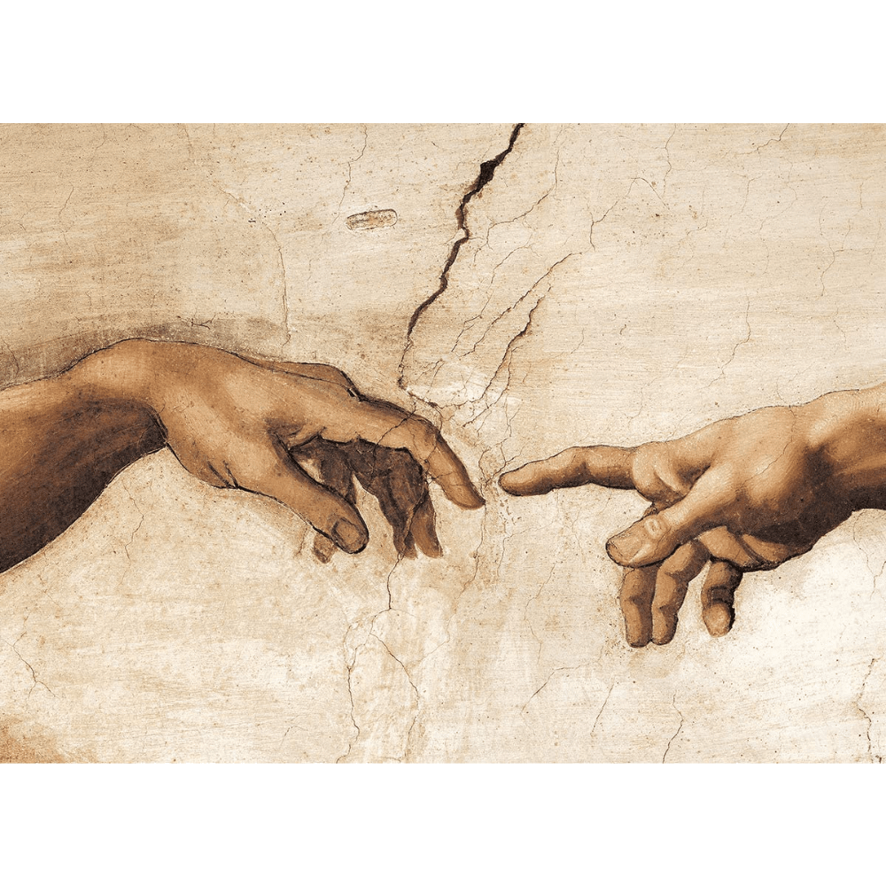 Michelangelo Creation of Adam Detail 1000 piece jigsaw puzzle artwork